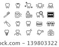 Dentist illustration icon (black and white) 139803322