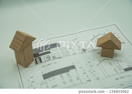 A floor plan of my home and house-shaped building blocks A floor plan of my home and house-shaped building blocks 139803662