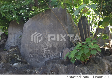 平井淺間神社的富士石塚與鳥居 139804005