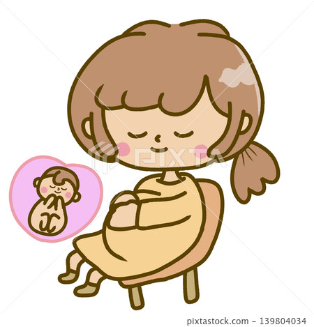 A pregnant woman lovingly touching her belly. A pregnant woman lovingly touching her belly. 139804034