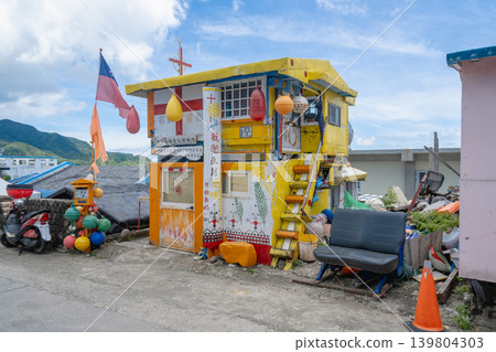 Taiwan Taidong Lanyu scenery: Wilderness tribes, colorful hand-painted huts, and human cultural landmarks of Da Wu tribe Taiwan Taidong Lanyu scenery: Wilderness tribes, colorful hand-painted huts, and human cultural landmarks of Da Wu tribe 139804303