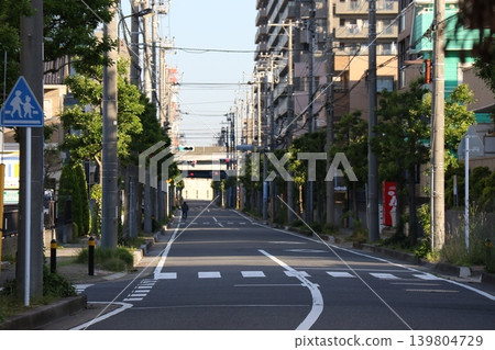 A residential area in Myoden, Ichikawa City, Chiba Prefecture. A residential area in Myoden, Ichikawa City, Chiba Prefecture. 139804729