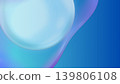 Abstract 3d sphere shape creating smooth wave patterns with gradient blue and holographic textures, an elegant modern visual for technology and design concepts 139806108