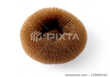 Foam Hair Donut for Bun Hairstyles Brown Isolated White Foam Hair Donut for Bun Hairstyles Brown Isolated White 139806383