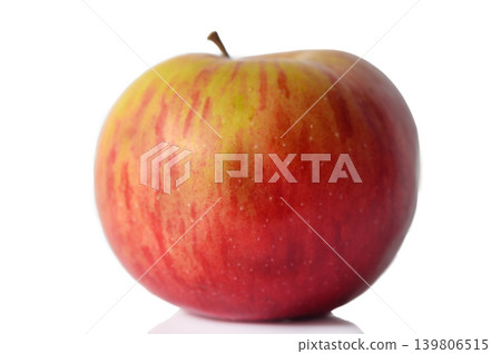 Ripe Red Apple Isolated on White Background Healthy Food Concept Ripe Red Apple Isolated on White Background Healthy Food Concept 139806515