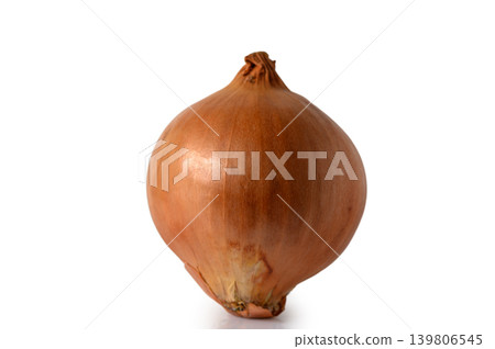 Whole Fresh Onion Isolated on White Background Whole Fresh Onion Isolated on White Background 139806545