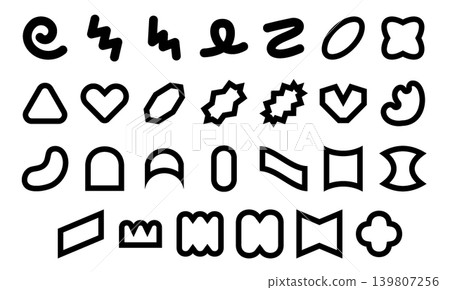 Abstract Shape Icon Set - Glyph 139807256