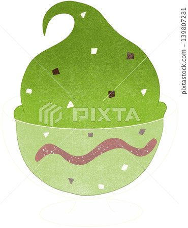 matcha ice cream in cup matcha ice cream in cup 139807281