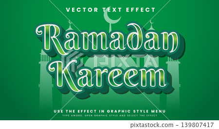 Ramadan Kareem 3D Text effect Ramadan Kareem 3D Text effect 139807417
