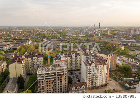 Aerial view of Ivano-Frankivsk city, Ukraine. Aerial view of Ivano-Frankivsk city, Ukraine. 139807995