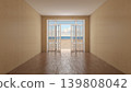 Empty Room With Open Doors To Beach View And Wooden Floor 139808042