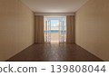 Empty Room With Open Glass Doors To Beach And Ocean Horizon 139808044