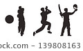 Cricket Players Silhouettes Set. Professional Cricketers In Action And Victory Celebration Poses. Vector Illustration. Isolated Black Drawings On White Background. 139808163