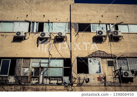 Streets of tel aviv with typical urban architecture and residential buildings Streets of tel aviv with typical urban architecture and residential buildings 139808450