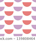 Seamless geometric pattern. Semicircle. Vector. 139808464