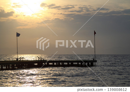 Seaside town of Turgutreis and spectacular sunsets Seaside town of Turgutreis and spectacular sunsets 139808612
