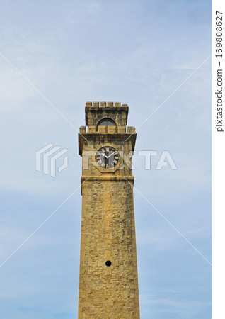 Ancient Stone Clock Tower in Galle Fort Sri Lanka Ancient Stone Clock Tower in Galle Fort Sri Lanka 139808627