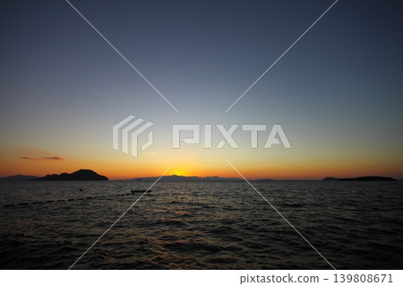 Seaside town of Turgutreis and spectacular sunsets Seaside town of Turgutreis and spectacular sunsets 139808671