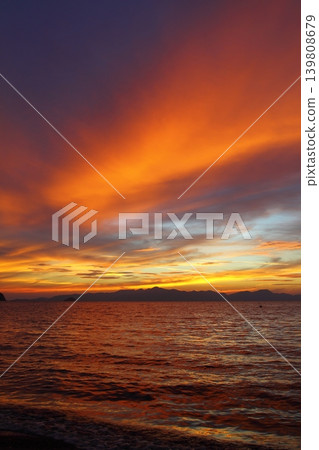 Seaside town of Turgutreis and spectacular sunsets Seaside town of Turgutreis and spectacular sunsets 139808679