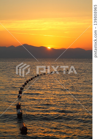 Seaside town of Turgutreis and spectacular sunsets 139808965