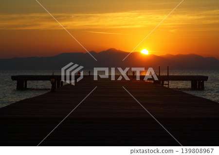 Seaside town of Turgutreis and spectacular sunsets Seaside town of Turgutreis and spectacular sunsets 139808967