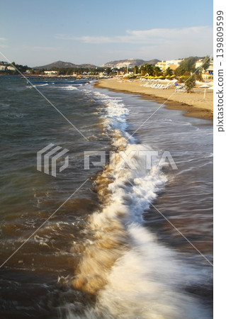 waves on the beach. close up sea. waves on the beach. close up sea. 139809599