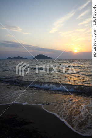 Seaside town of Turgutreis and spectacular sunsets Seaside town of Turgutreis and spectacular sunsets 139810146