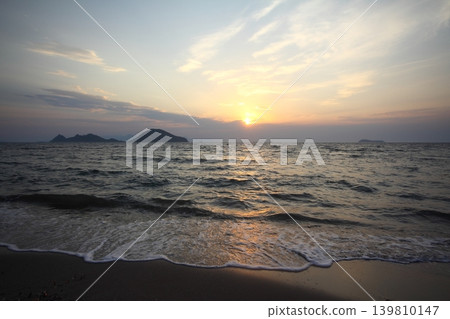 Seaside town of Turgutreis and spectacular sunsets Seaside town of Turgutreis and spectacular sunsets 139810147