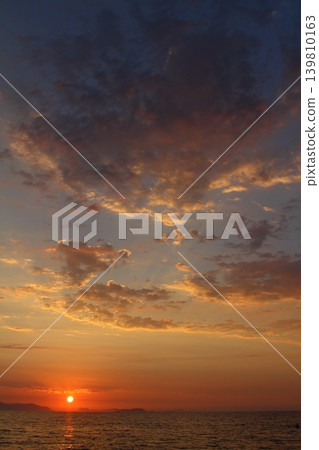 Seaside town of Turgutreis and spectacular sunsets Seaside town of Turgutreis and spectacular sunsets 139810163