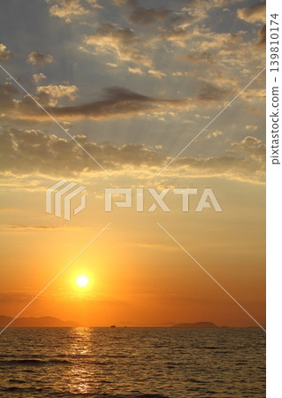 Seaside town of Turgutreis and spectacular sunsets Seaside town of Turgutreis and spectacular sunsets 139810174