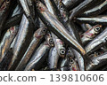 Fresh fish piled up at open market 139810606