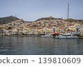Anos Syros perched above Ermoupoli harbour in Greece 139810609
