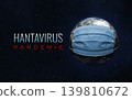 Hantavirus Pandemic Concept, Earth in Medical Mask. 139810672