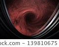 A spacecraft observing and exploring a black hole in space. 139810675