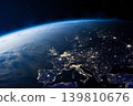 Planet Earth from the space. Europe at night. 139810676