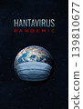 Hantavirus Pandemic, Earth in Medical Mask. 139810677