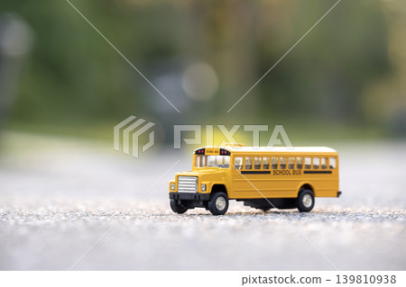 Toy american yellow school bus as symbol of education in the USA Toy american yellow school bus as symbol of education in the USA 139810938
