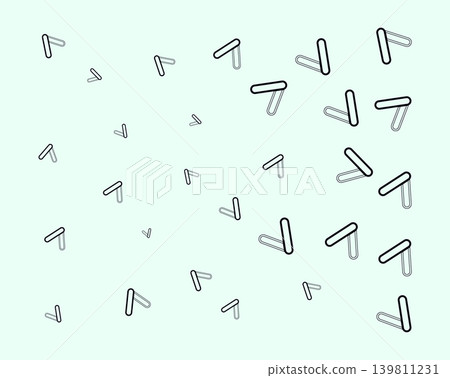 Scattered abstract geometric shapes with dotted lines abstract geometric 139811231