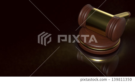Dark Legal Gavel For Justice Authority 3d render. Dark Legal Gavel For Justice Authority 3d render. 139811350