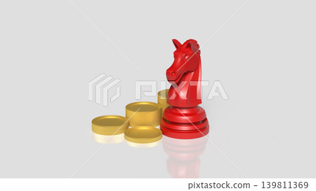Strategic Investment Chess Knight Concept 3d render. Strategic Investment Chess Knight Concept 3d render. 139811369
