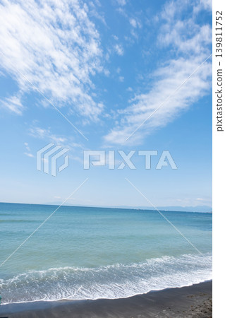 Sandy beach, blue sea and sky Sandy beach, blue sea and sky 139811752