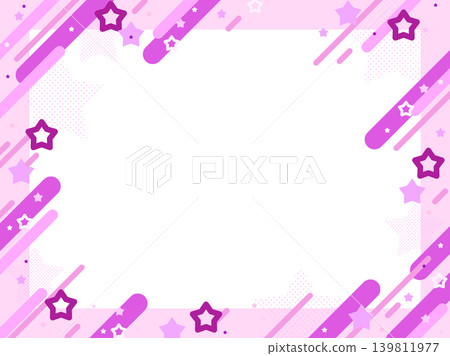 Cute frame with a shooting star theme Cute frame with a shooting star theme 139811977