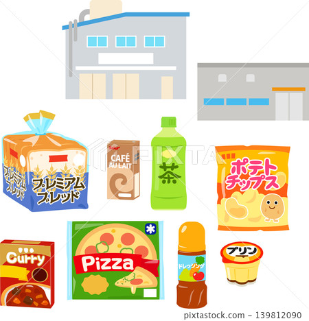 工廠生產的食品 工廠生產的食品 139812090