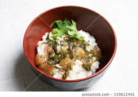 Bowl of rice topped with sashimi Bowl of rice topped with sashimi 139812491