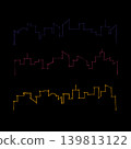 Abstract drawing Outline of city skyline. vector 139813122