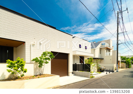 Image of a residential area in Setagaya, Tokyo. Image of a residential area in Setagaya, Tokyo. 139813208