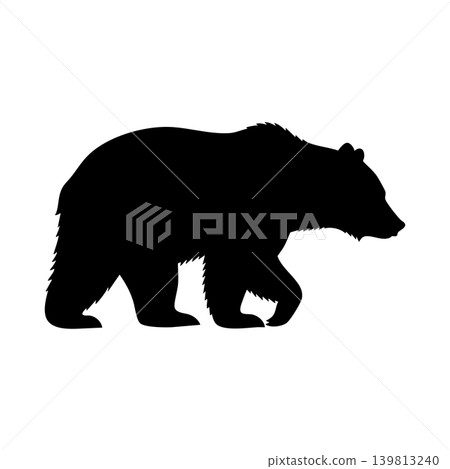 Bear silhouette, alpha channel 139813240