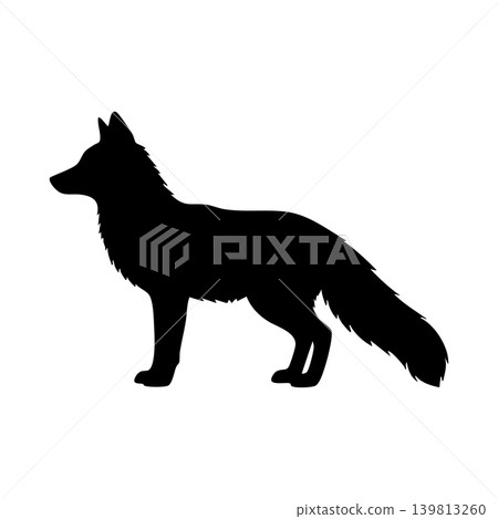 Fox silhouette, alpha channel Fox silhouette, alpha channel 139813260