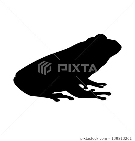 Frog silhouette, alpha channel 139813261