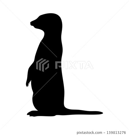 狐狸獴輪廓,透明通道 狐狸獴輪廓,透明通道 139813276